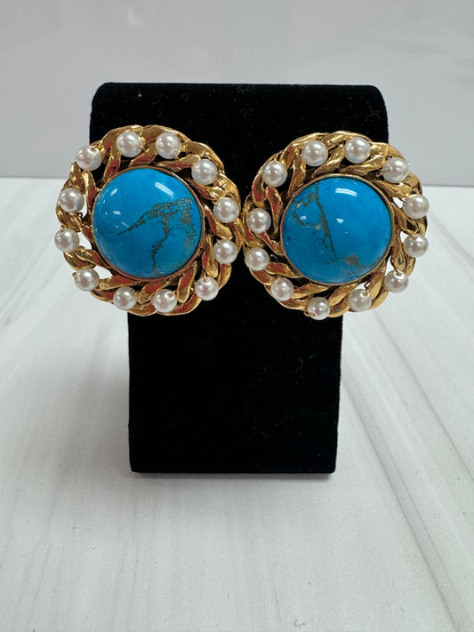 The Clara Earrings-Turquoise: YOCHI