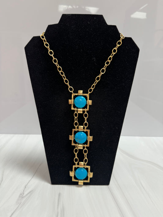 The Lana Necklace-Turquoise: YOCHI