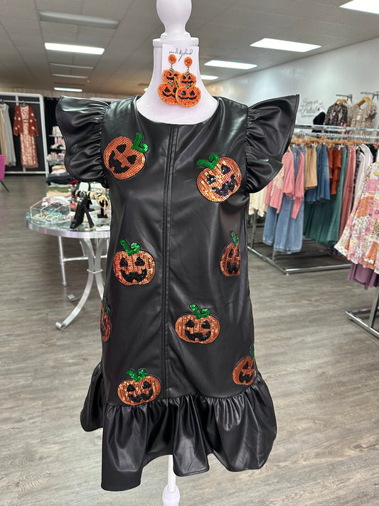 Sassy Sequin Pumpkin Dress