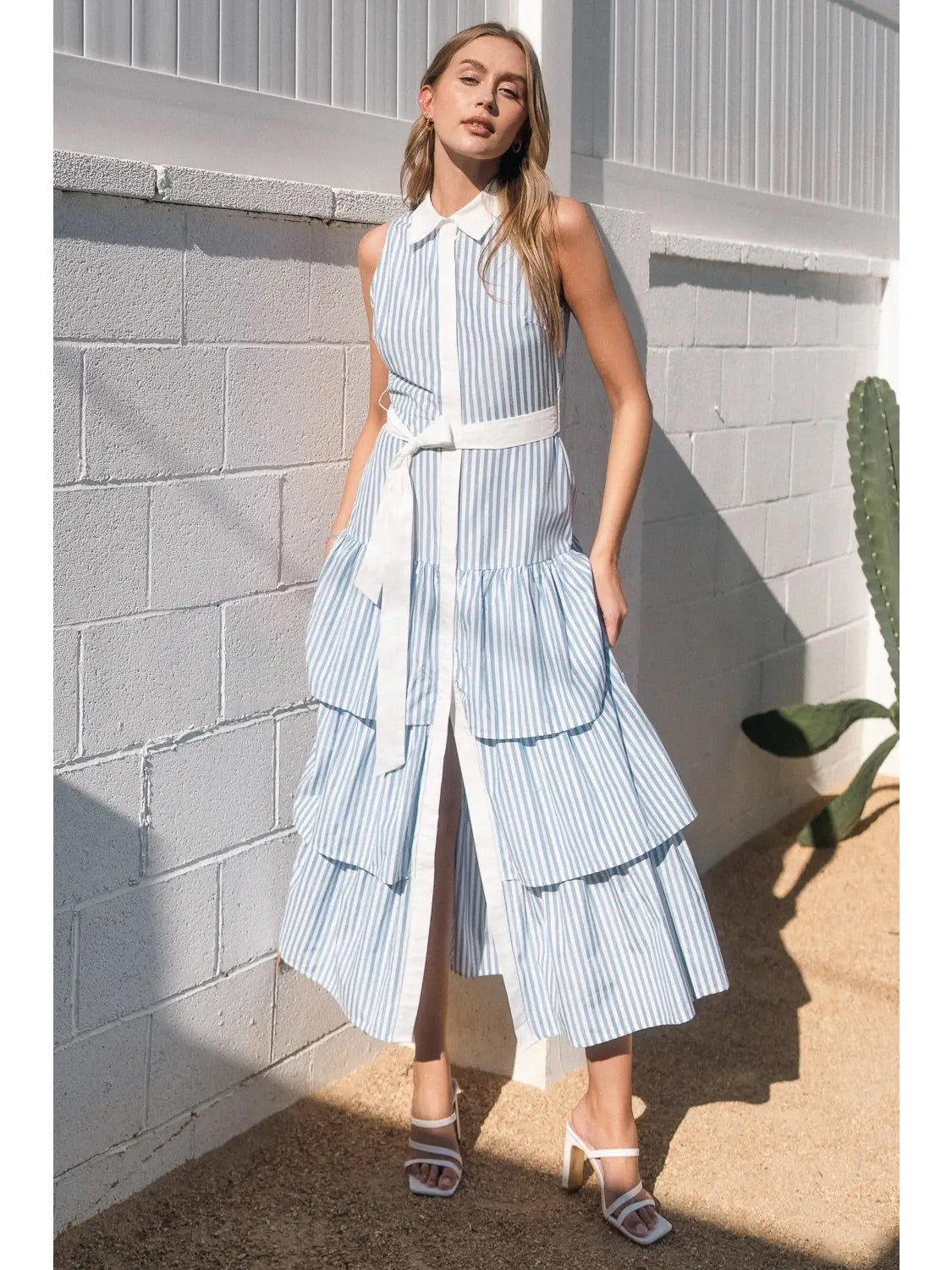 Seaside Striped Maxi Dress