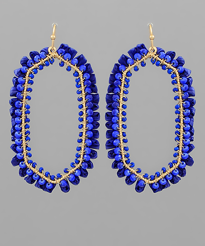 Beaded Raffia Earrings