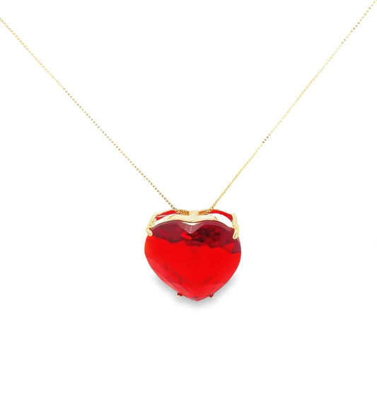 Glass Heart Necklace (GD)