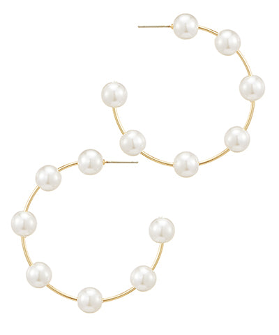 Perfect Pearl Hoops