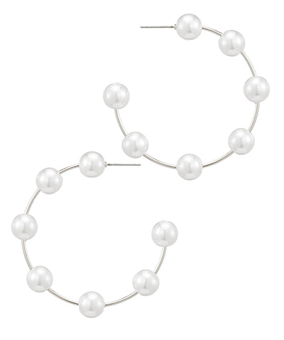 Perfect Pearl Hoops