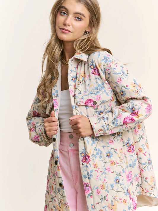 Quilted Floral Jacket