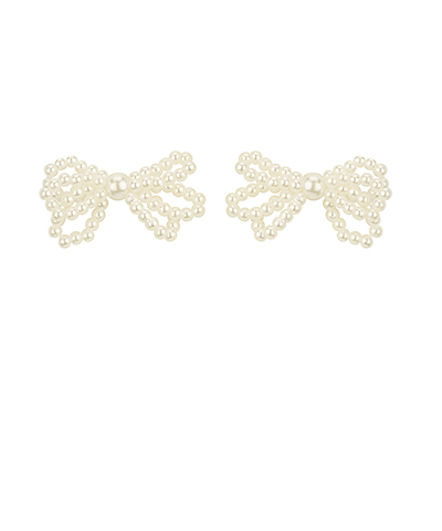 Pearly Bow Earrings