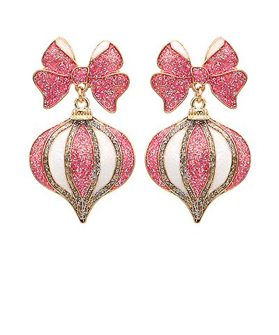 Glittery Ornament Earrings