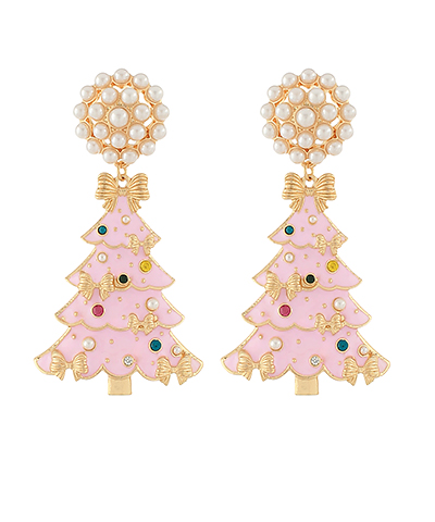 Pearls and Bows Tree Earrrings