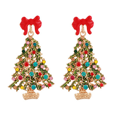 Pretty Bow Tree Earrings